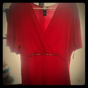 Red dress blouse
